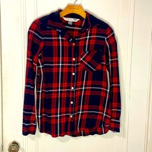 Old Navy plaid button down, size small